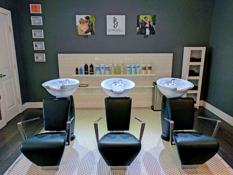 Hair washing sinks | Bombshell Salon LLC | Corning, NY